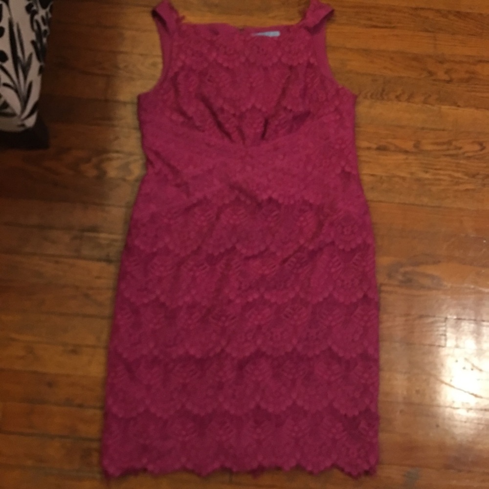 ANTONIO MELANI Fuchsia Lace Dress